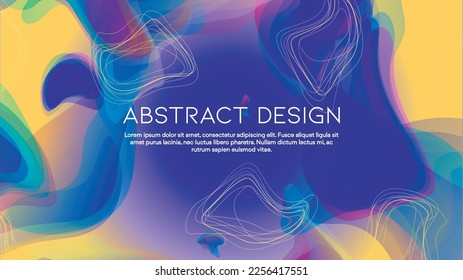 Abstract Futuristic Vector Background with  Geometric Shapes and Lines. Modern Colorful Gradient Wallpaper. Trendy Digital Design for Your Poster, Banner, Template, Web Page.