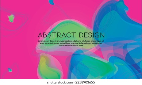 Abstract Futuristic Vector Background with  Geometric Shapes and Lines. Modern Colorful Gradient Wallpaper. Trendy Digital Design for Your Poster, Banner, Template, Web Page.