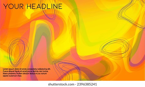 Abstract Futuristic Vector Background with  Geometric Shapes and Lines. Modern Colorful Gradient Wallpaper. Trendy Digital Design for Your Poster, Banner, Template, Web Page.