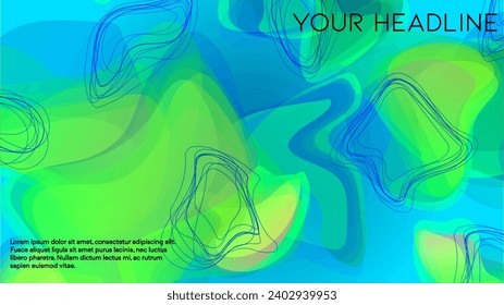 Abstract Futuristic Vector Background with  Geometric Shapes and Lines. Modern Colorful Gradient Wallpaper. Trendy Digital Design for Your Poster, Banner, Template, Web Page.