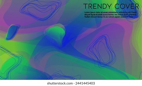 Abstract Futuristic Vector Background with  Geometric Shapes and Lines. Modern Colorful Gradient Wallpaper. Trendy Digital Design for Your Poster, Banner, Template, Web Page.