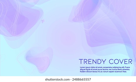 Abstract Futuristic Vector Background with  Geometric Shapes and Lines. Modern Colorful Gradient Wallpaper. Trendy Digital Design for Your Poster, Banner, Template, Web Page.
