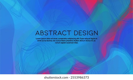 Abstract Futuristic Vector Background with  Geometric Shapes and Lines. Modern Colorful Gradient Wallpaper. Trendy Digital Design for Your Poster, Banner, Template, Web Page.
