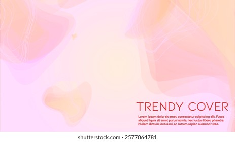 Abstract Futuristic Vector Background with  Geometric Shapes and Lines. Modern Colorful Gradient Wallpaper. Trendy Digital Design for Your Poster, Banner, Template, Web Page.