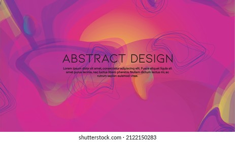 Abstract Futuristic Vector Background with  Liquid  Shapes and Lines. Modern Colorful Gradient Wallpaper. Trendy Digital Design for Your Poster, Banner, Template, Web Page.