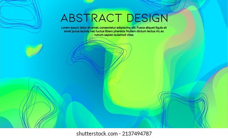 Abstract Futuristic Vector Background with  Liquid  Shapes and Lines. Modern Colorful Gradient Wallpaper. Trendy Digital Design for Your Poster, Banner, Template, Web Page.