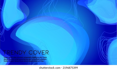 Abstract Futuristic Vector Background with  Liquid  Shapes and Lines. Modern Colorful Gradient Wallpaper. Trendy Digital Design for Your Poster, Banner, Template, Web Page.