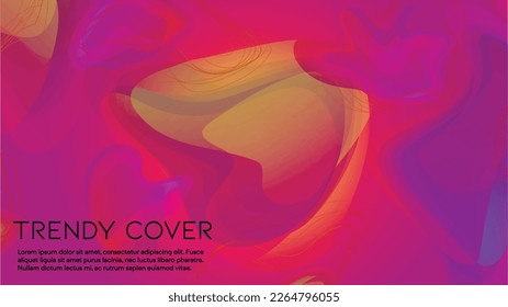Resumen Fondo vectorial futurista con formas y líneas líquidas. Papel de escritorio moderno de degradado de color. Diseño digital de moda para tu afiche, pancarta, plantilla, página web.