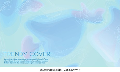 Abstract Futuristic Vector Background with  Liquid  Shapes and Lines. Modern Colorful Gradient Wallpaper. Trendy Digital Design for Your Poster, Banner, Template, Web Page.