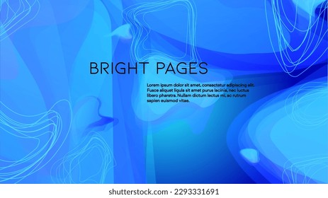Abstract Futuristic Vector Background with  Liquid  Shapes and Lines. Modern Colorful Gradient Wallpaper. Trendy Digital Design for Your Poster, Banner, Template, Web Page.