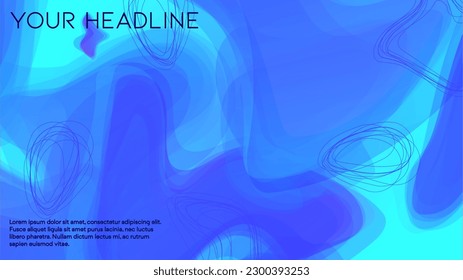 Abstract Futuristic Vector Background with  Liquid  Shapes and Lines. Modern Colorful Gradient Wallpaper. Trendy Digital Design for Your Poster, Banner, Template, Web Page.