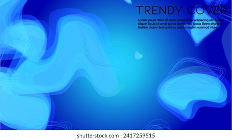 Abstract Futuristic Vector Background with  Liquid  Shapes and Lines. Modern Colorful Gradient Wallpaper. Trendy Digital Design for Your Poster, Banner, Template, Web Page.