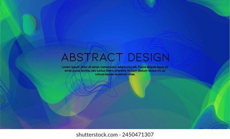 Abstract Futuristic Vector Background with  Liquid  Shapes and Lines. Modern Colorful Gradient Wallpaper. Trendy Digital Design for Your Poster, Banner, Template, Web Page.