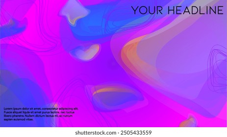 Fondo de Vector futurista Abstractas con Formas y líneas líquidas. Fondo de pantalla degradado colorido moderno. Diseño digital de moda para su póster, Anuncio, Plantilla, página de Web.