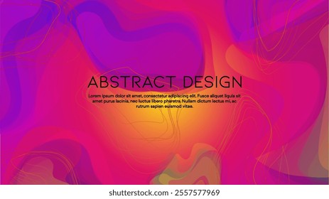 Abstract Futuristic Vector Background with  Liquid  Shapes and Lines. Modern Colorful Gradient Wallpaper. Trendy Digital Design for Your Poster, Banner, Template, Web Page.
