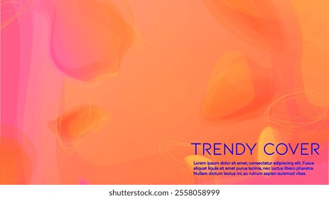 Abstract Futuristic Vector Background with  Liquid  Shapes and Lines. Modern Colorful Gradient Wallpaper. Trendy Digital Design for Your Poster, Banner, Template, Web Page.