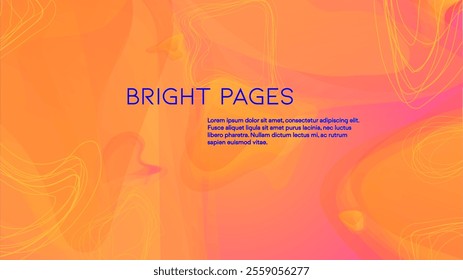 Abstract Futuristic Vector Background with  Liquid  Shapes and Lines. Modern Colorful Gradient Wallpaper. Trendy Digital Design for Your Poster, Banner, Template, Web Page.