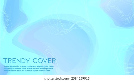 Abstract Futuristic Vector Background with  Liquid  Shapes and Lines. Modern Colorful Gradient Wallpaper. Trendy Digital Design for Your Poster, Banner, Template, Web Page.