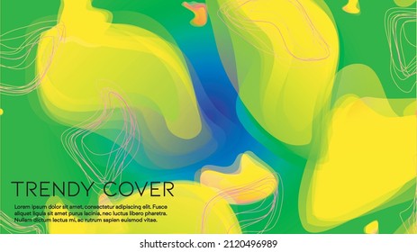Abstract Futuristic Vector Background with  Minimal Shapes and Lines. Modern Colorful Gradient Wallpaper. Trendy Digital Design for Your Poster, Banner, Template, Web Page.