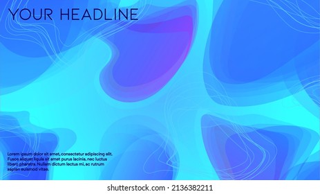 Abstract Futuristic Vector Background with  Minimal Shapes and Lines. Modern Colorful Gradient Wallpaper. Trendy Digital Design for Your Poster, Banner, Template, Web Page.