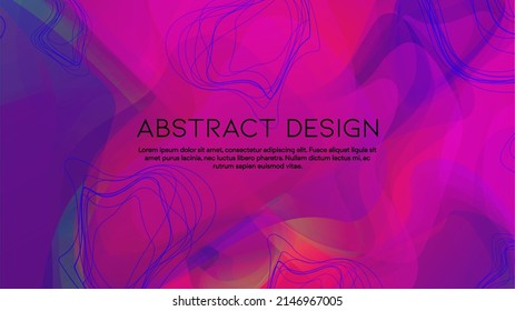 Abstract Futuristic Vector Background with  Minimal Shapes and Lines. Modern Colorful Gradient Wallpaper. Trendy Digital Design for Your Poster, Banner, Template, Web Page.