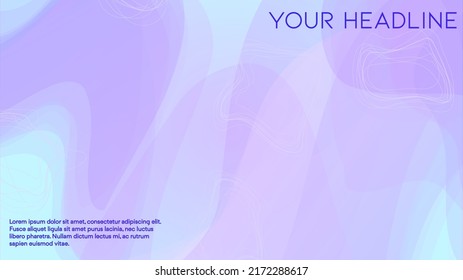 Abstract Futuristic Vector Background with  Minimal Shapes and Lines. Modern Colorful Gradient Wallpaper. Trendy Digital Design for Your Poster, Banner, Template, Web Page.