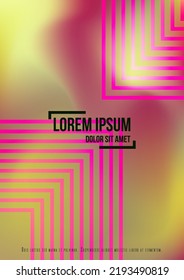 Abstract Futuristic Vector Background with Minimal  Shapes and Lines. Modern Colorful Gradient Wallpaper. Trendy Digital Design for Your Poster, Banner, Template, Web Page.