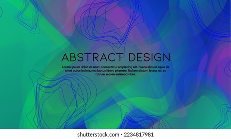 Abstract Futuristic Vector Background with  Minimal Shapes and Lines. Modern Colorful Gradient Wallpaper. Trendy Digital Design for Your Poster, Banner, Template, Web Page.