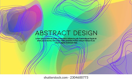 Abstract Futuristic Vector Background with  Minimal Shapes and Lines. Modern Colorful Gradient Wallpaper. Trendy Digital Design for Your Poster, Banner, Template, Web Page.