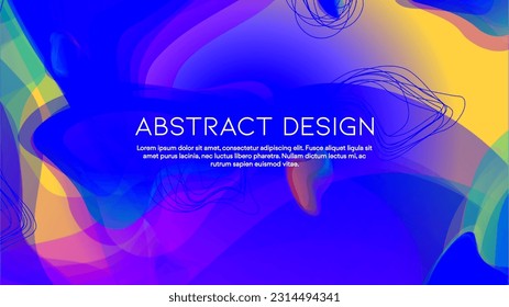 Abstract Futuristic Vector Background with  Minimal Shapes and Lines. Modern Colorful Gradient Wallpaper. Trendy Digital Design for Your Poster, Banner, Template, Web Page.