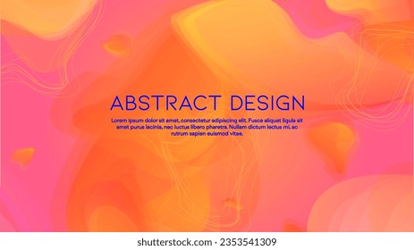 Abstract Futuristic Vector Background with  Minimal Shapes and Lines. Modern Colorful Gradient Wallpaper. Trendy Digital Design for Your Poster, Banner, Template, Web Page.