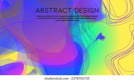 Abstract Futuristic Vector Background with  Minimal Shapes and Lines. Modern Colorful Gradient Wallpaper. Trendy Digital Design for Your Poster, Banner, Template, Web Page.