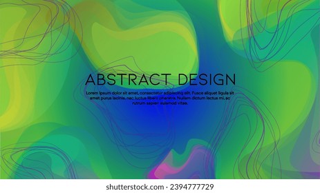 Abstract Futuristic Vector Background with  Minimal Shapes and Lines. Modern Colorful Gradient Wallpaper. Trendy Digital Design for Your Poster, Banner, Template, Web Page.