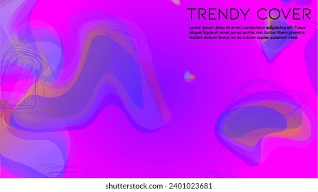 Resumen Fondo vectorial futurista con formas y líneas mínimas. Papel de escritorio moderno de degradado de color. Diseño digital de moda para tu afiche, pancarta, plantilla, página web.