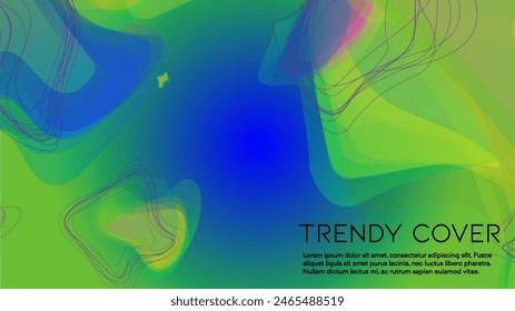 Abstract Futuristic Vector Background with  Minimal Shapes and Lines. Modern Colorful Gradient Wallpaper. Trendy Digital Design for Your Poster, Banner, Template, Web Page.