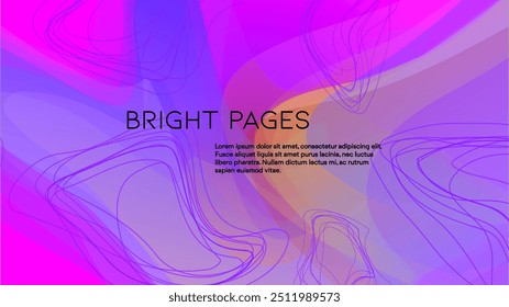 Abstract Futuristic Vector Background with  Minimal Shapes and Lines. Modern Colorful Gradient Wallpaper. Trendy Digital Design for Your Poster, Banner, Template, Web Page.