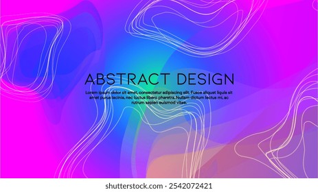 Abstract Futuristic Vector Background with  Minimal Shapes and Lines. Modern Colorful Gradient Wallpaper. Trendy Digital Design for Your Poster, Banner, Template, Web Page.
