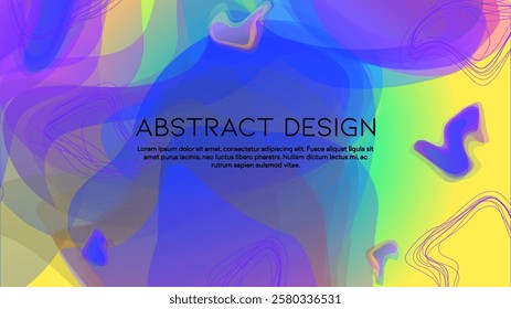 Abstract Futuristic Vector Background with  Minimal Shapes and Lines. Modern Colorful Gradient Wallpaper. Trendy Digital Design for Your Poster, Banner, Template, Web Page.