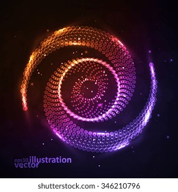 Abstract futuristic vector background, neon art illustration eps10