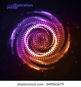 Abstract futuristic vector background, neon art illustration eps10