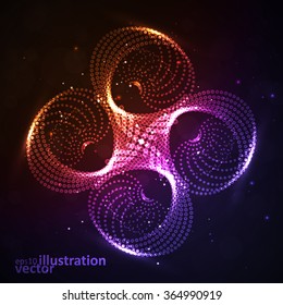 Abstract futuristic vector background, neon art illustration eps10