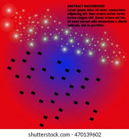 Abstract futuristic vector background, red art illustration 