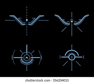 Abstract Futuristic Virtual Graphic Touch User Interface Design. Heads-Up Display - HUD. Sci-Fi User Interface. Vector Illustration.