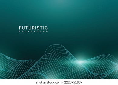 onda futurista abstracta con efecto de luz vectorial gráfico de fondo