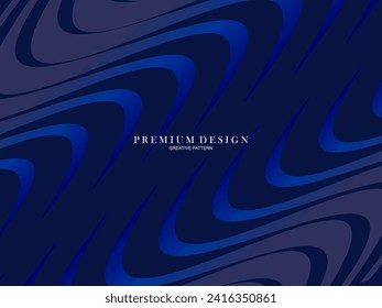 Abstract futuristic wave lines background with blue light effect. Modern simple flowing wave shape design. Suitable for covers, posters, websites, brochures, flyers, banners, presentations, etc.	