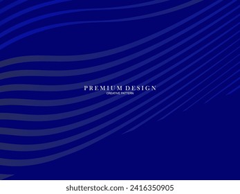 Abstract futuristic wave lines background with blue light effect. Modern simple flowing wave shape design. Suitable for covers, posters, websites, brochures, flyers, banners, presentations, etc.	