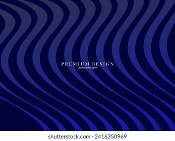 Abstrakte futuristische Wellenlinien Hintergrund mit blauem Lichteffekt. Modernes, einfaches Wellendesign. Geeignet für Cover, Plakate, Websites, Broschüren, Flyer, Banner, Präsentationen usw.	