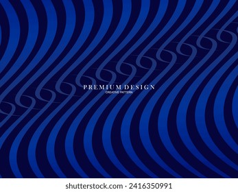 Abstract futuristic wave lines background with blue light effect. Modern simple flowing wave shape design. Suitable for covers, posters, websites, brochures, flyers, banners, presentations, etc.	