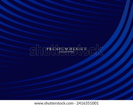 Abstract futuristic wave lines background with blue light effect. Modern simple flowing wave shape design. Suitable for covers, posters, websites, brochures, flyers, banners, presentations, etc.	