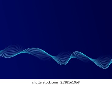 Fondo de tecnología de onda futurista Abstractas. Diseño para futurista, fibra óptica, telecomunicaciones, digital, internet, en línea, red, datos, cibernético, sonido.